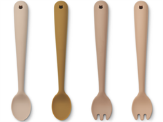 Liewood rose multi mix cutlery set Shea silicone (4-pack)